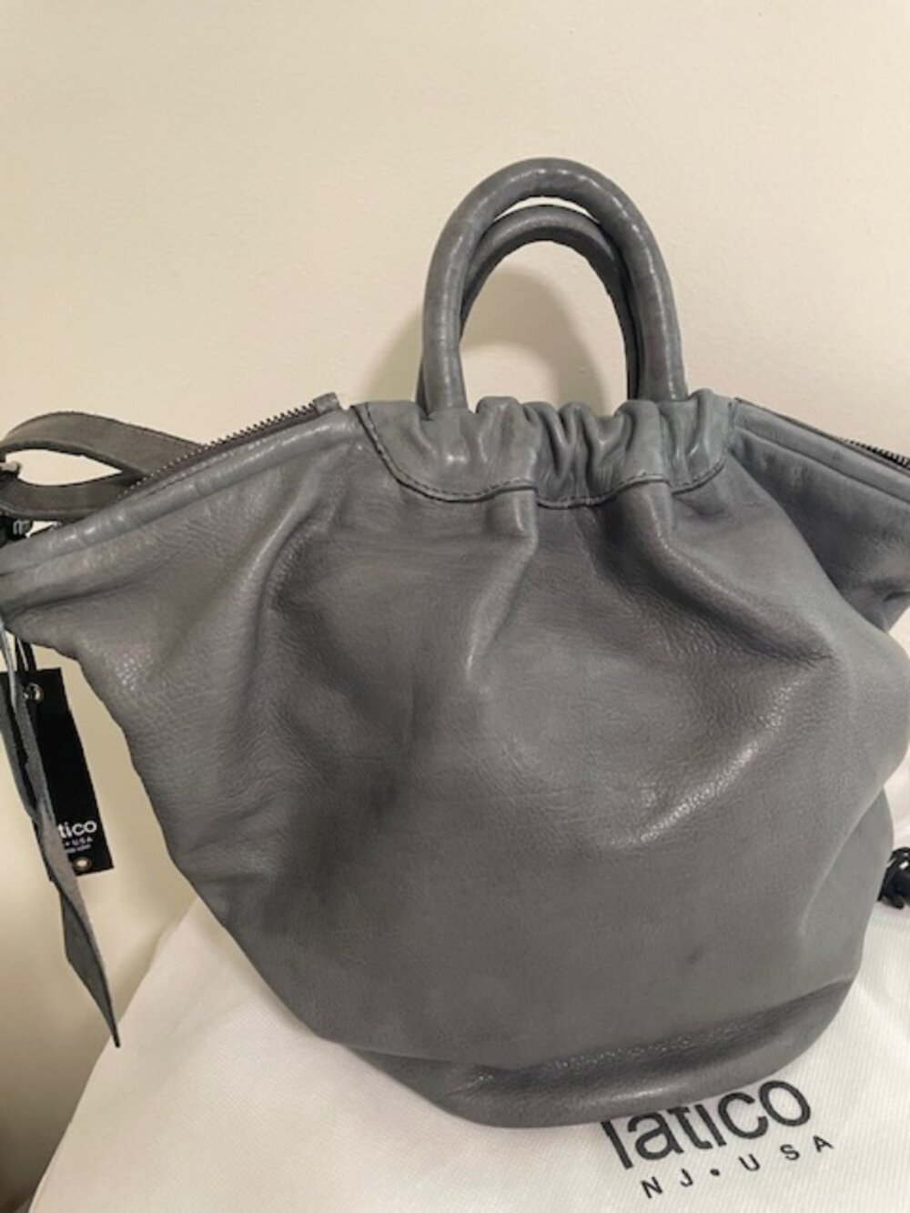 Latico Leather Ramble Crossbody Bag NEW in Gray